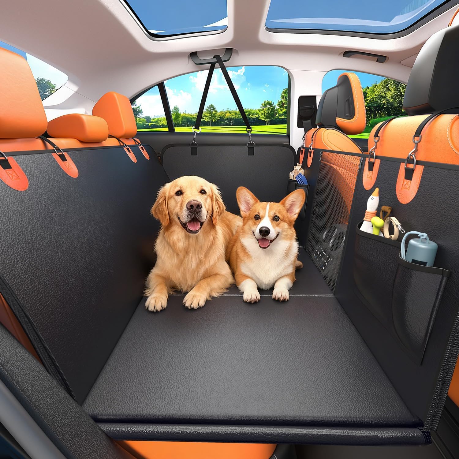 IceFun hamaca para perro en coche resistente ofrece más espacio para estirarse