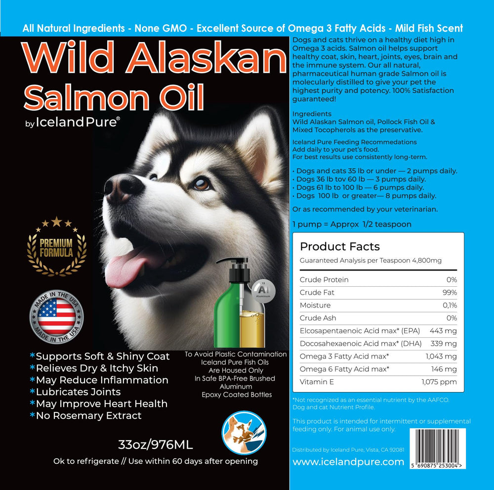 Iceland Pure apoyo a la inmunidad y salud cardíaca de perros y gatos.