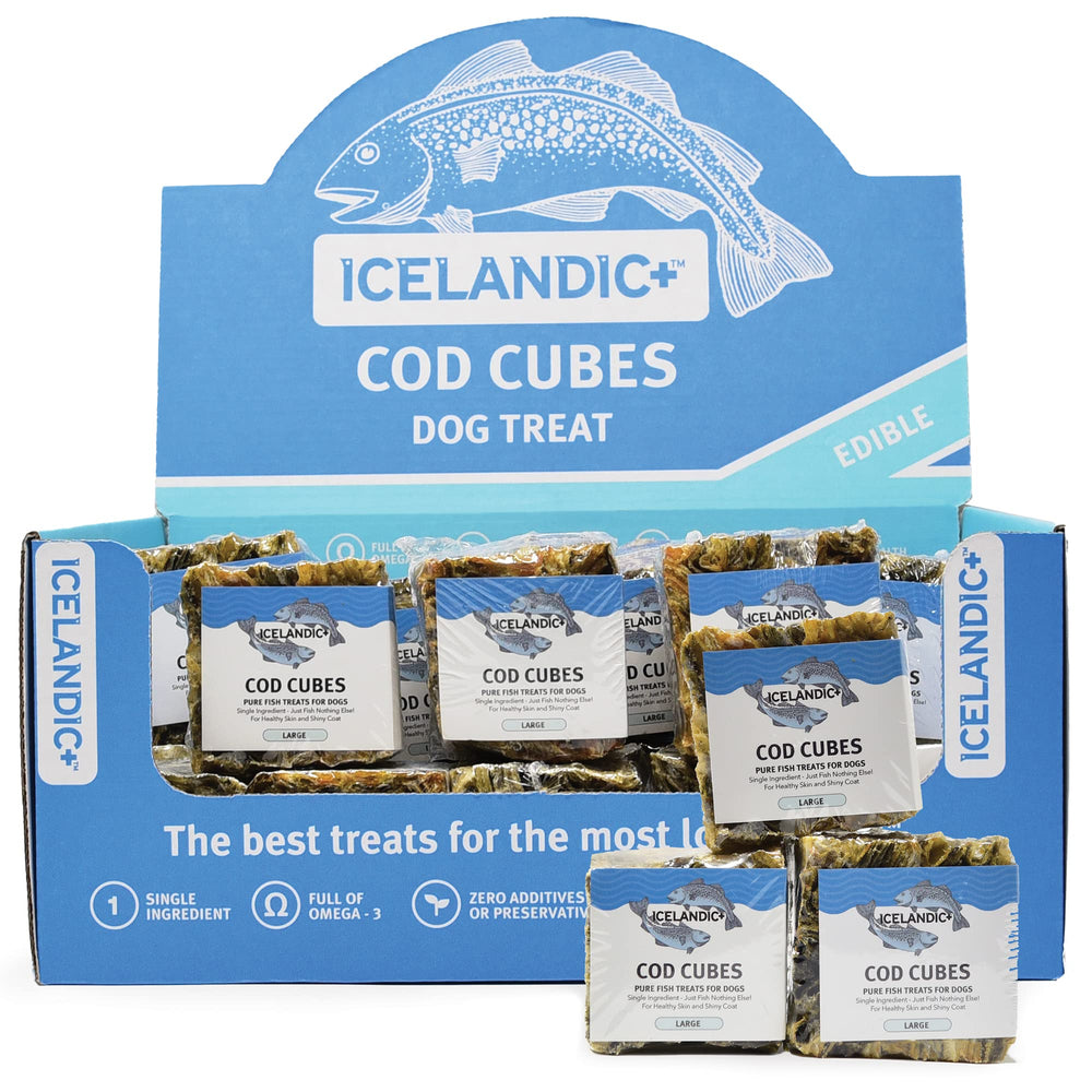 Icelandic+ rutina de premio diaria para perros, refuerzo suave.