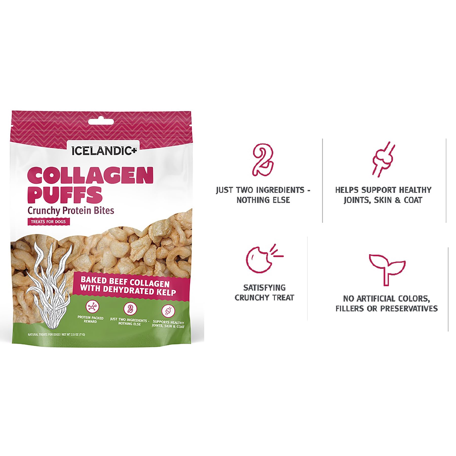 Icelandic+ Collagen Puffs: premio de entrenamiento perfecto para sesiones de adiestramiento