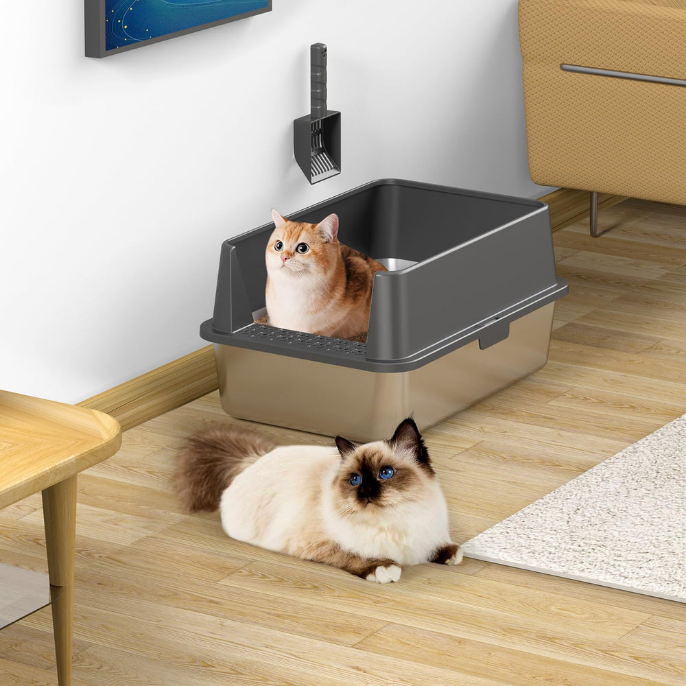 ICYAIR bandeja XL duradera, ideal para hogares con dos gatos.