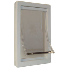 Puerta Ideal Pet con marco telescópico adaptable para diferentes grosores.