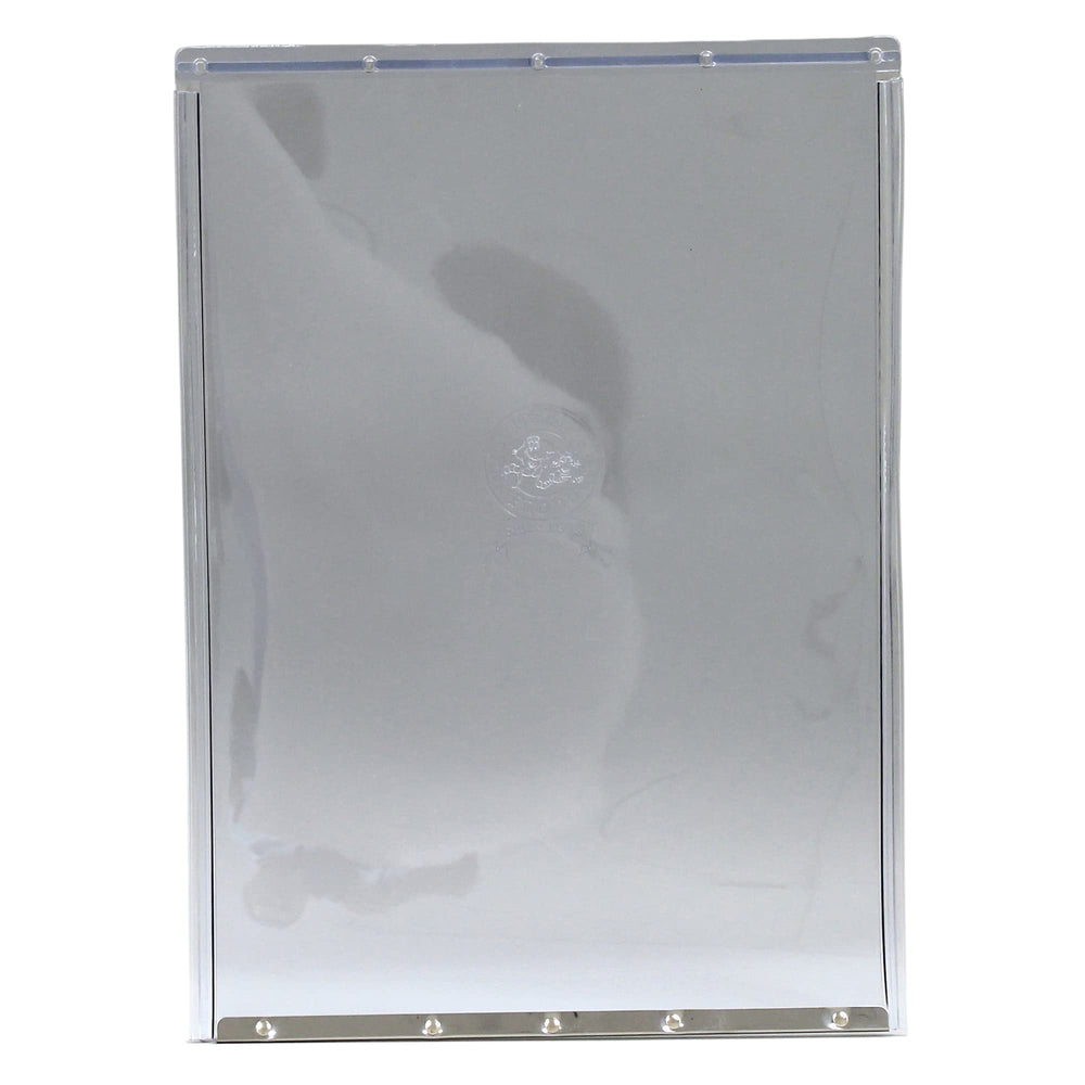 Ideal Pet Products repuesto de flap de vinilo claro para puertas, mejora visibilidad y facilidad de uso.