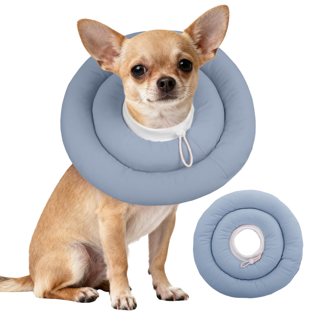 IDOMIK collar de recuperación suave para perros, evita lamidos sin obstruir la visión.