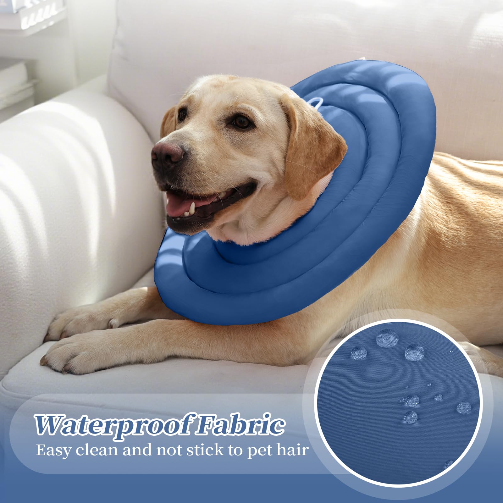 IDOMIK collar recuperación, visión no obstruida; permite beber y jugar
