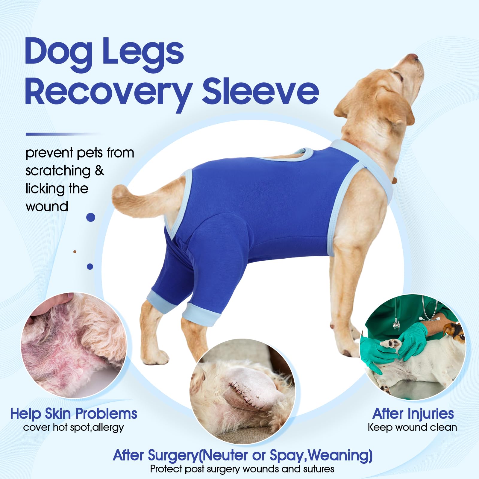IDOMIK Recovery Suit, alternativa al cono, permite comer, dormir y moverse.