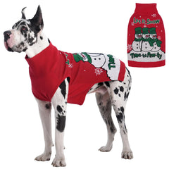 IECOii sudadera navideña para perro extragrande, vista frontal en doberman, ideal para fotos festivas.