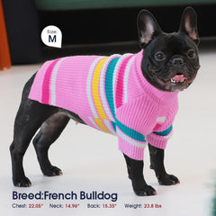 IECOii sudadera XL para perro cuello alto rosa, protección cálida