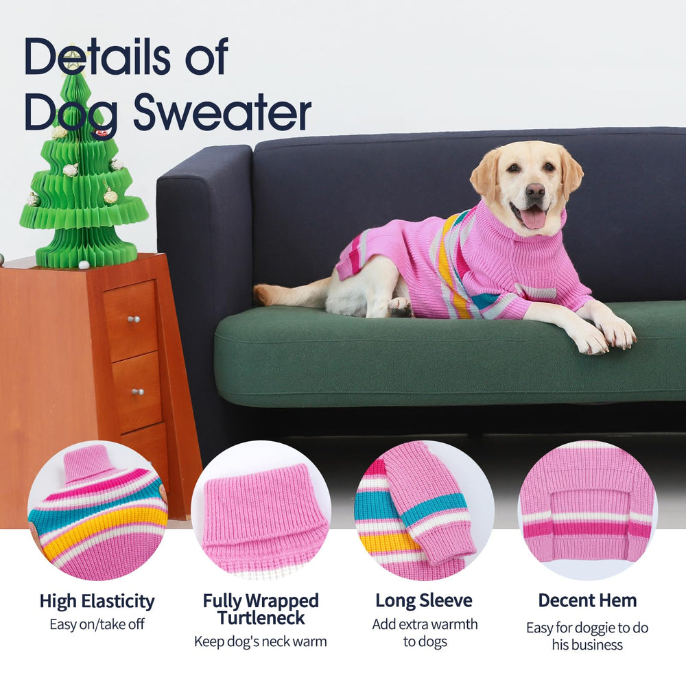 IECOii sudadera XL para perro detalle tejido suave en rosa