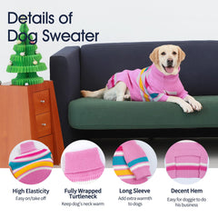 IECOii sudadera XL para perro detalle tejido suave en rosa