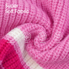 IECOii sudadera XL para perro estriada rosa vista lateral, ajuste cómodo