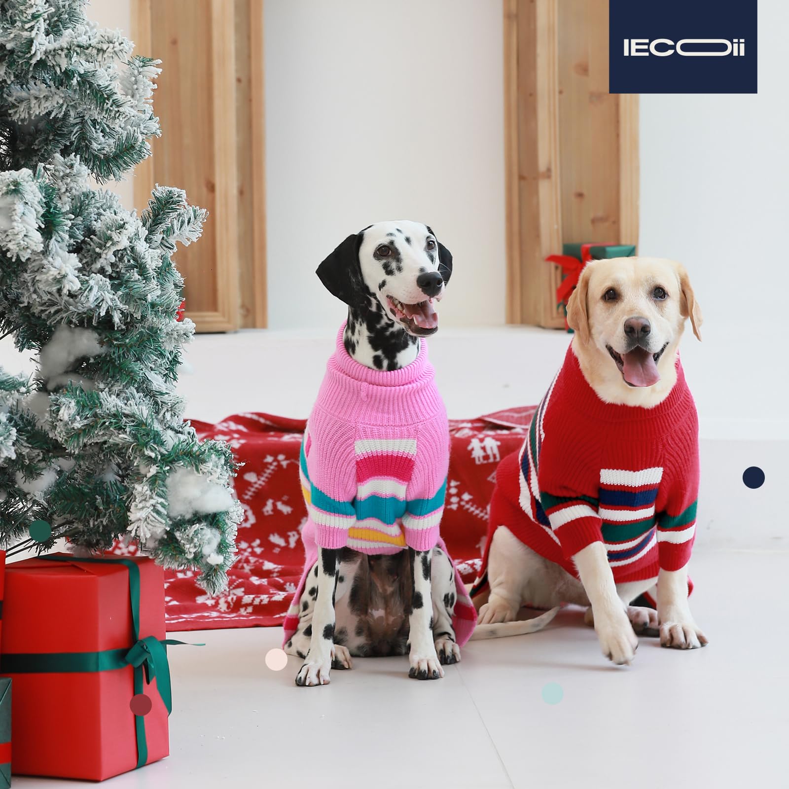 IECOii sudadera XL para perro ocasión festiva rosa Navidad