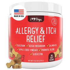 iHeartDogs alergia prurito, aceite de salmón: posible alivio de la irritación cutánea.