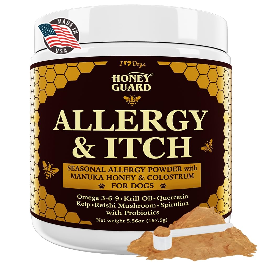 iHeartDogs Honey Guard frasco con 90 porciones para piel sana