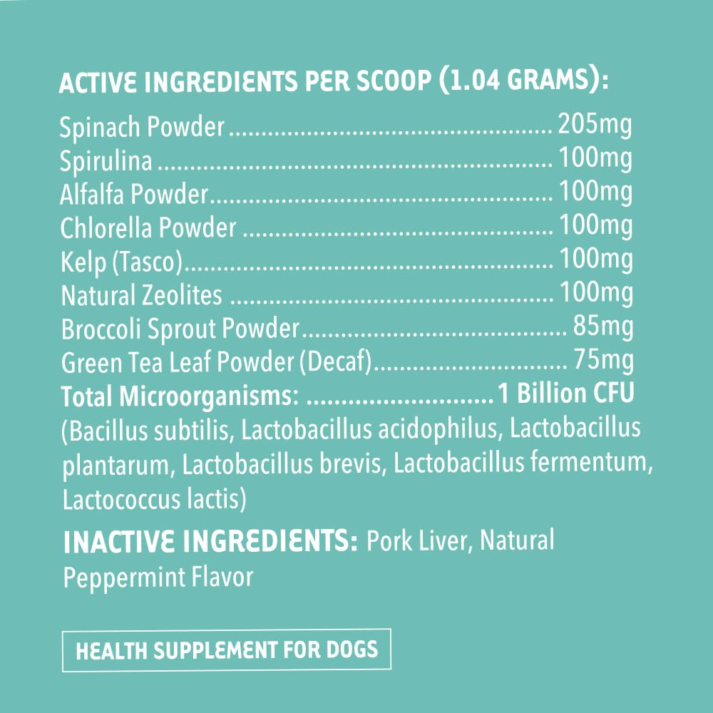 iHeartDogs Kelp y probióticos para un aliento más agradable.