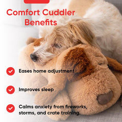 iHeartDogs Peluche suave para perro proporciona calma durante juegos y siestas.