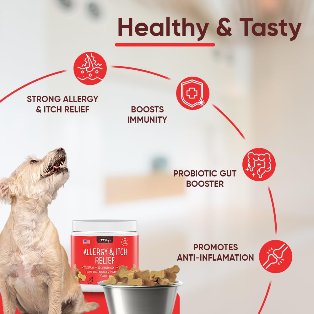 iHeartDogs probióticos: salud intestinal y microbiota favorable.