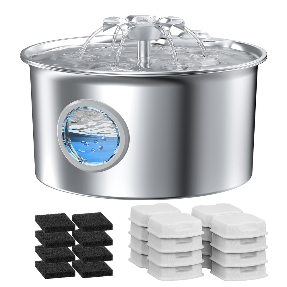 IHOUONE bebederos para gatos de acero inoxidable, diseño duradero para agua fresca