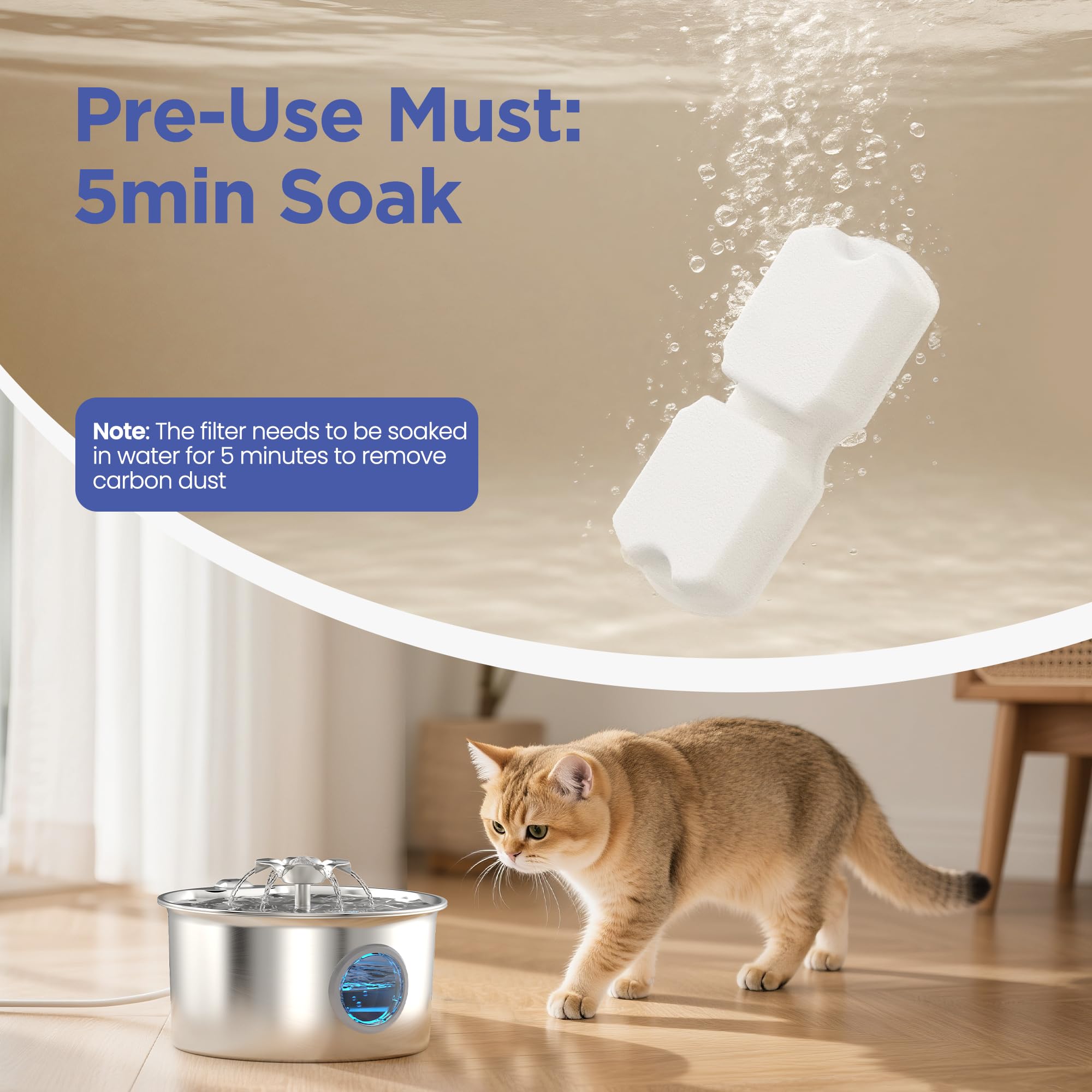 IHOUONE acero inoxidable ofrece mayor durabilidad en bebederos para gatos.