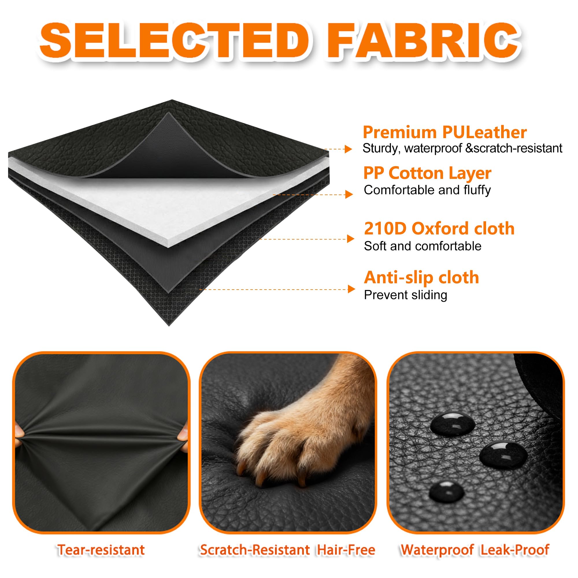 Protector de maletero IJVAE con bolsillos externos para juguetes y accesorios.
