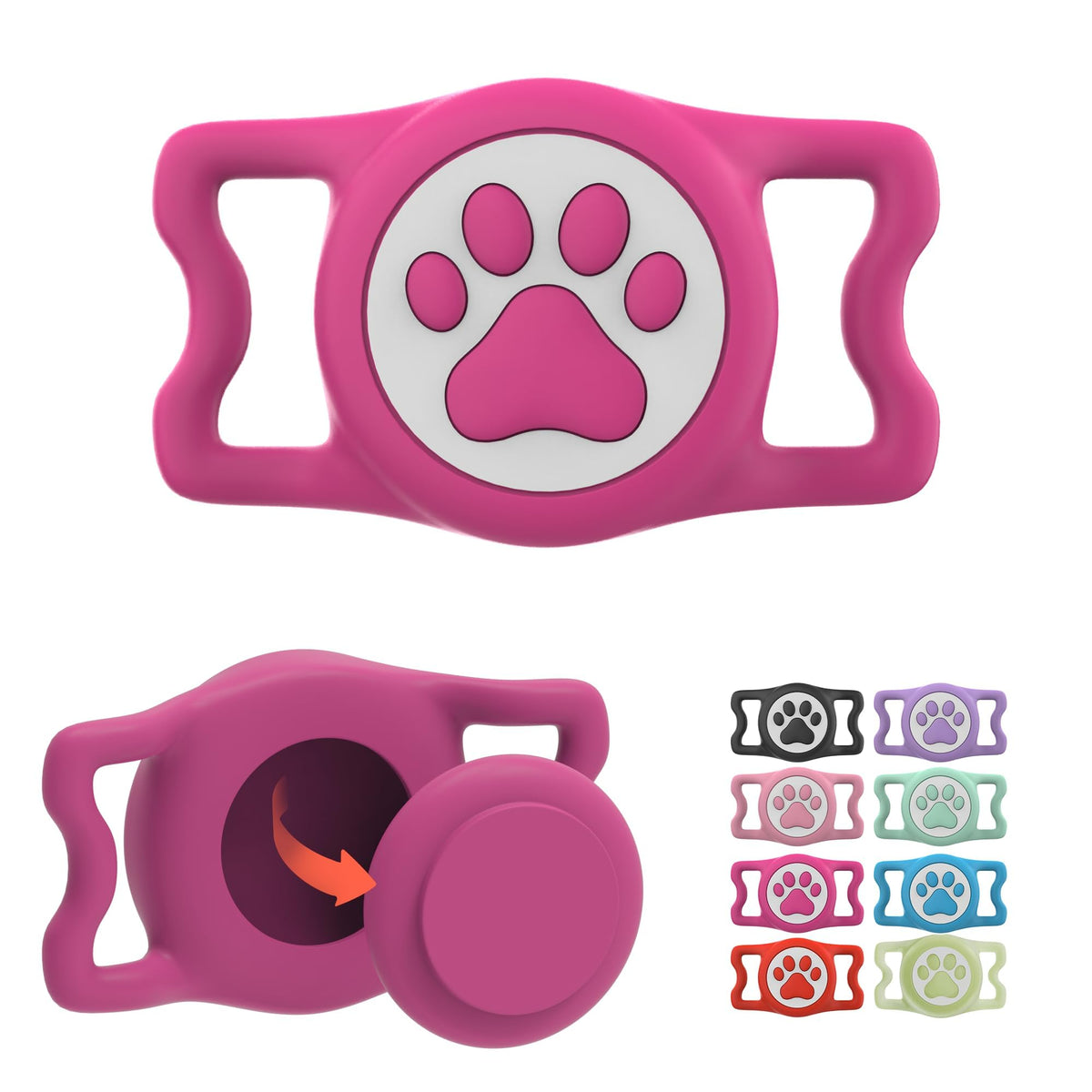 ILFINDYOU collar-perro-airtag-rosa: protección impermeable para el AirTag durante paseos.