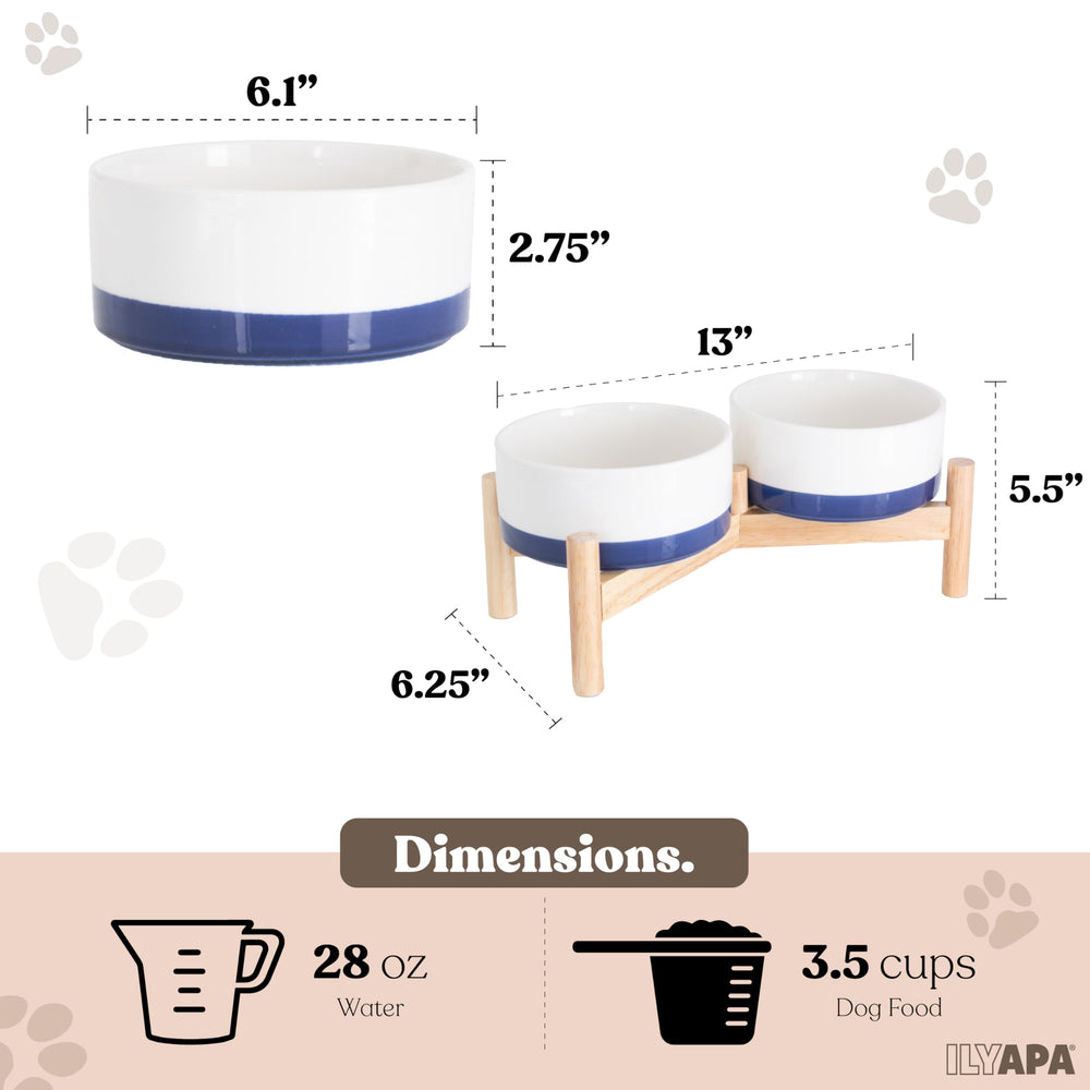Ilyapa base de madera para tazones elevados, estable durante las comidas