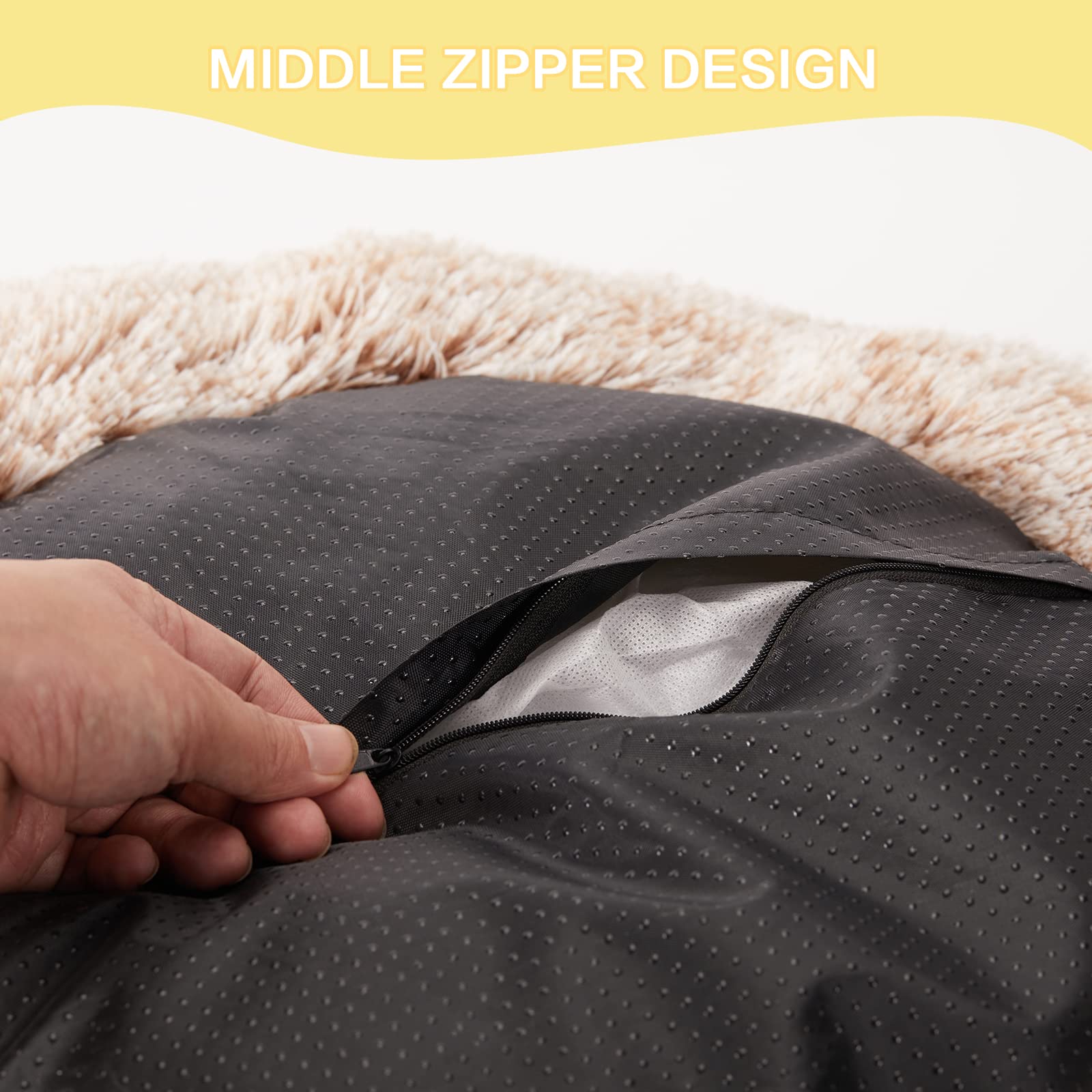 Bedfolks Cama Donut – talla media: ideal para perros de tamaño medio.
