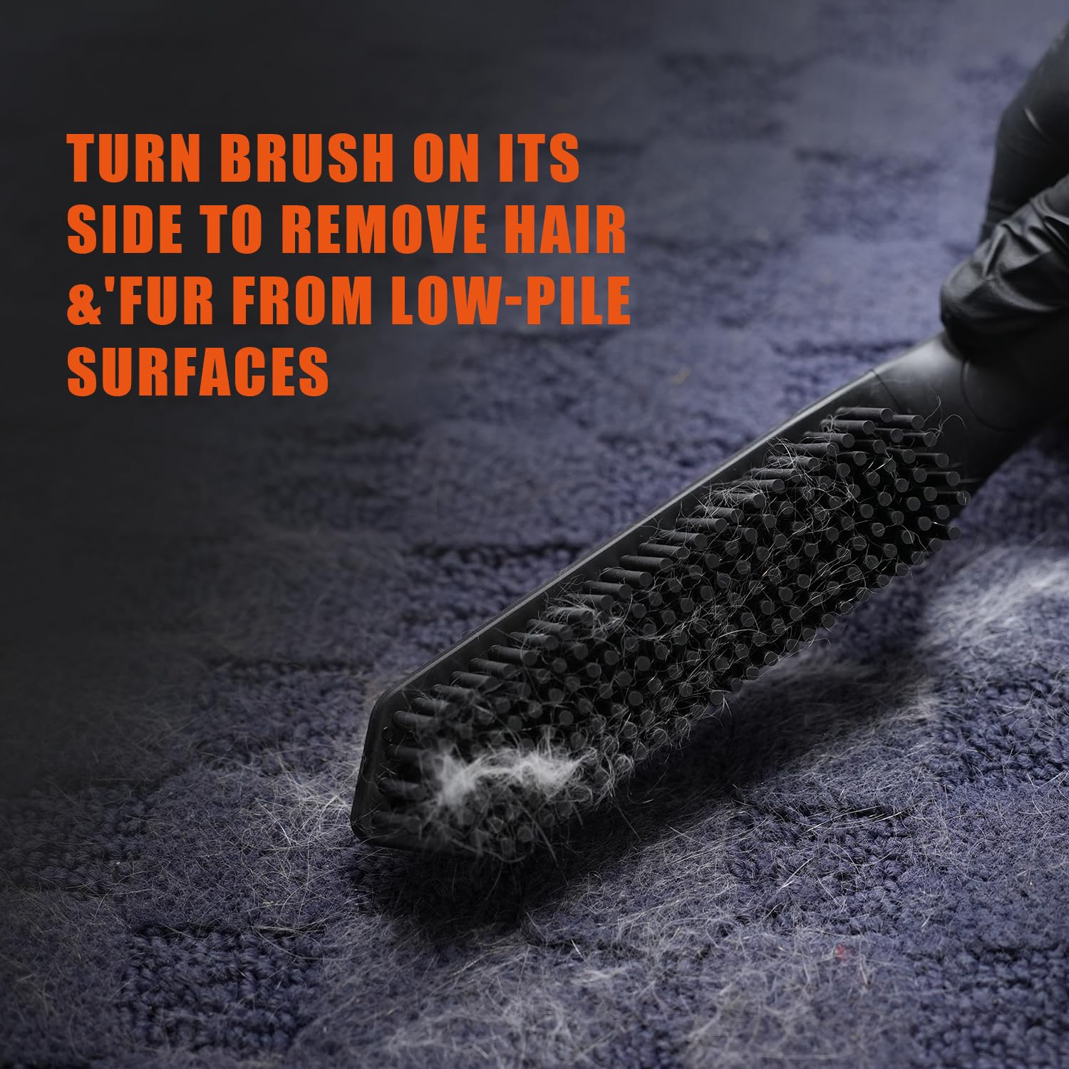 SPTA Pet Brush – 2 Pieces, Triangular Tip, Rubber Bristles, Metal-Free Design, Ergonomic Handle