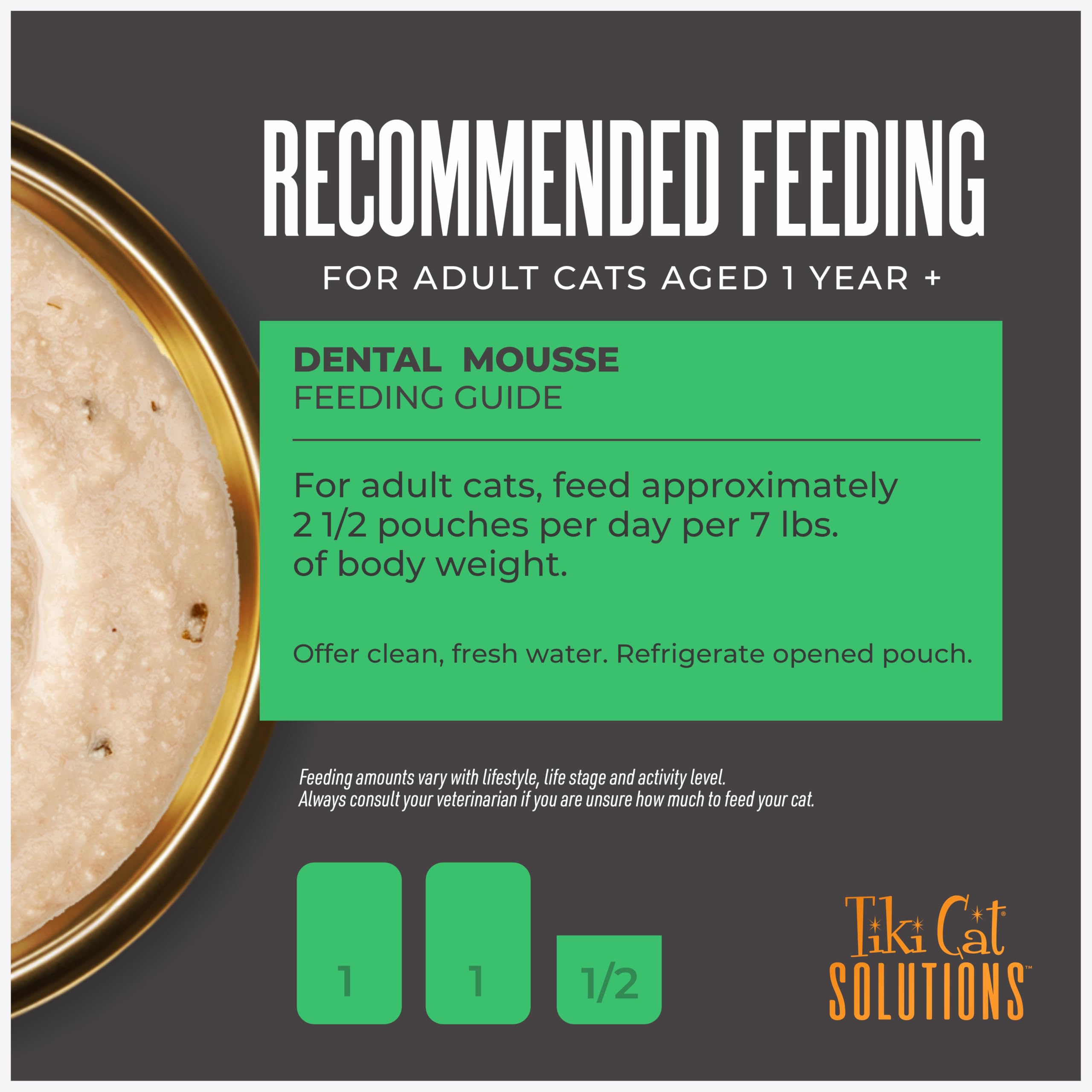 TIKI PETS – Tiki Cat Solutions Dental Mousse (Chicken, Broth) — 12 2.4 oz Pouches