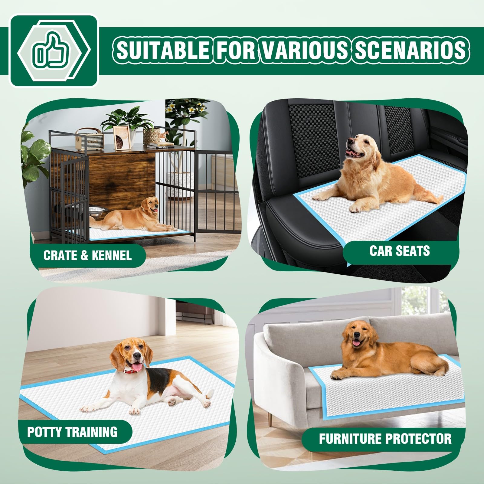 IMMCUTE almohadillas protección suelo para perros, facilita la limpieza