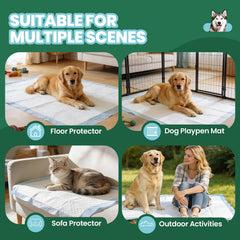IMMCUTE tapete con base impermeable para evitar fugas.