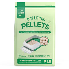 IMMCUTE bolitas de arena para gato 9 lb, polvo casi nulo para limpieza rápida.