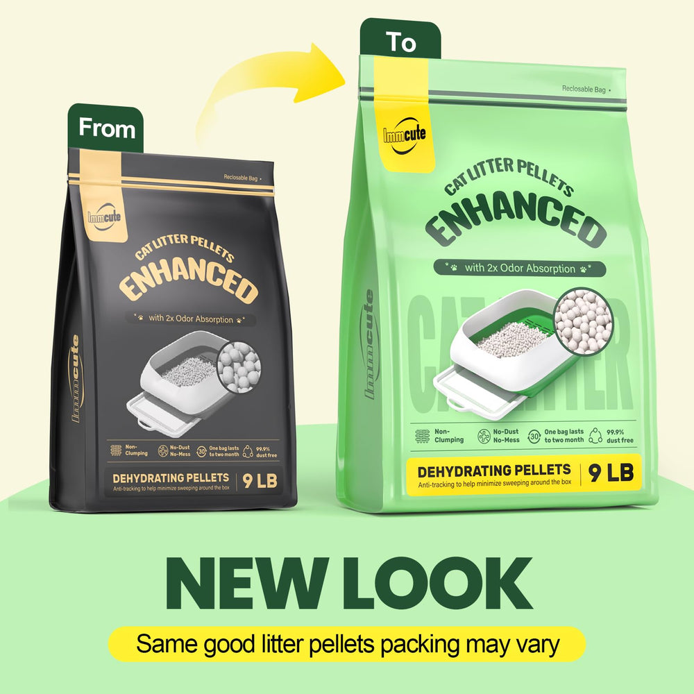 IMMCUTE pellets para gatos con control de olores de larga duración.