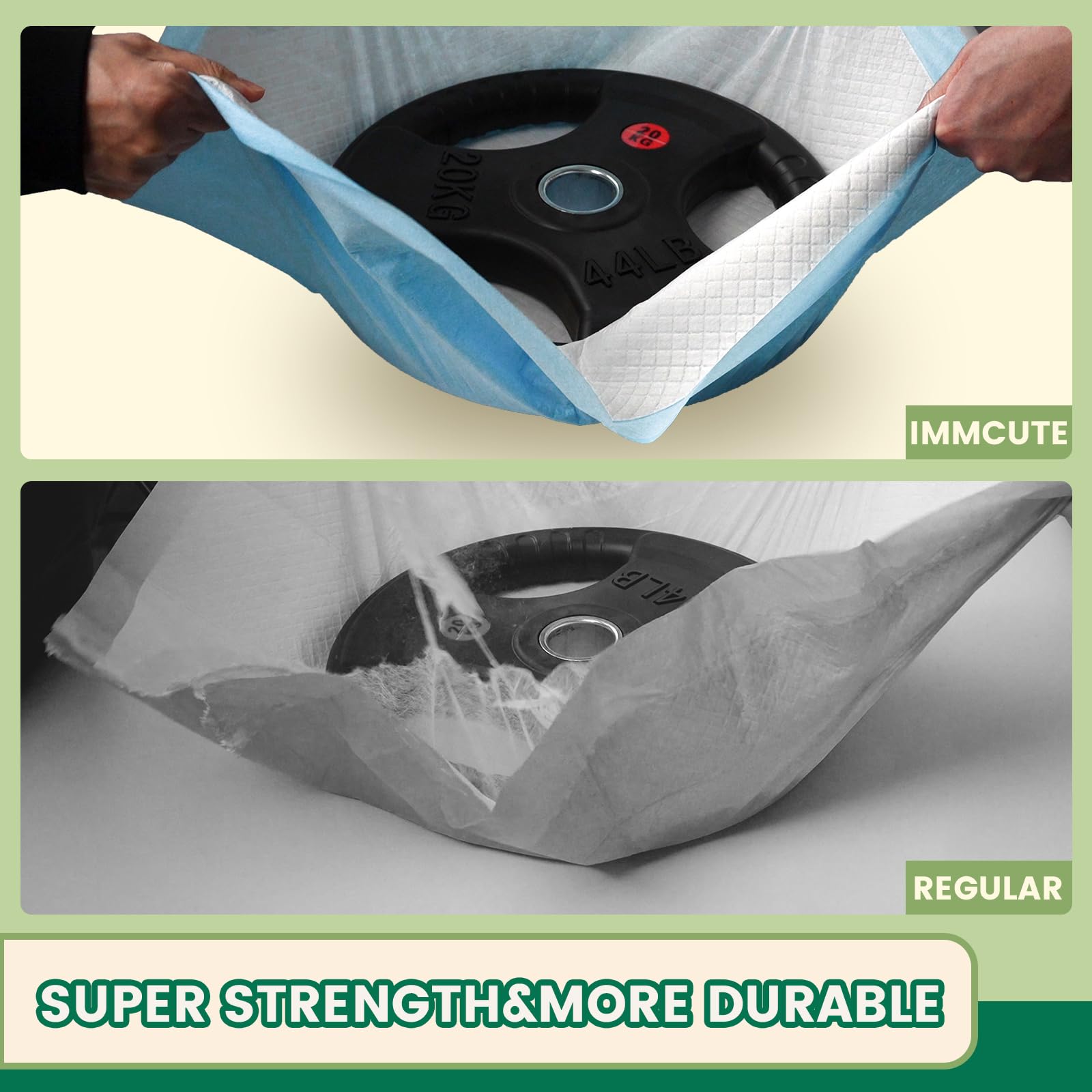 IMMCUTE pads para perros, secado rápido para evitar charcos.