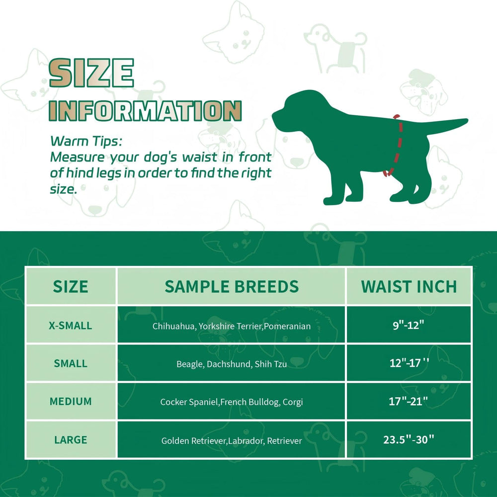 IMMCUTE pañales para perros machos grandes, diseño ultra-delgado y cómodo