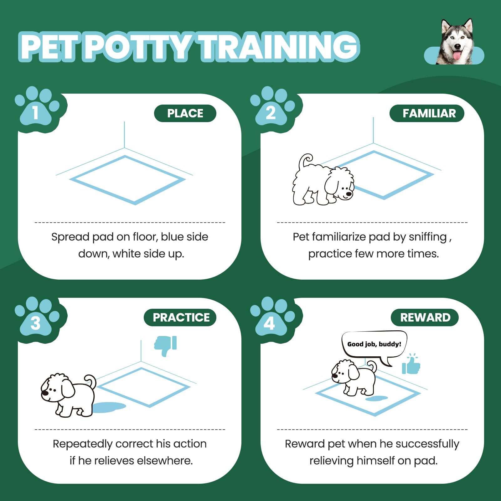 IMMCUTE desechables para mascotas, útiles y prácticos para el hogar.