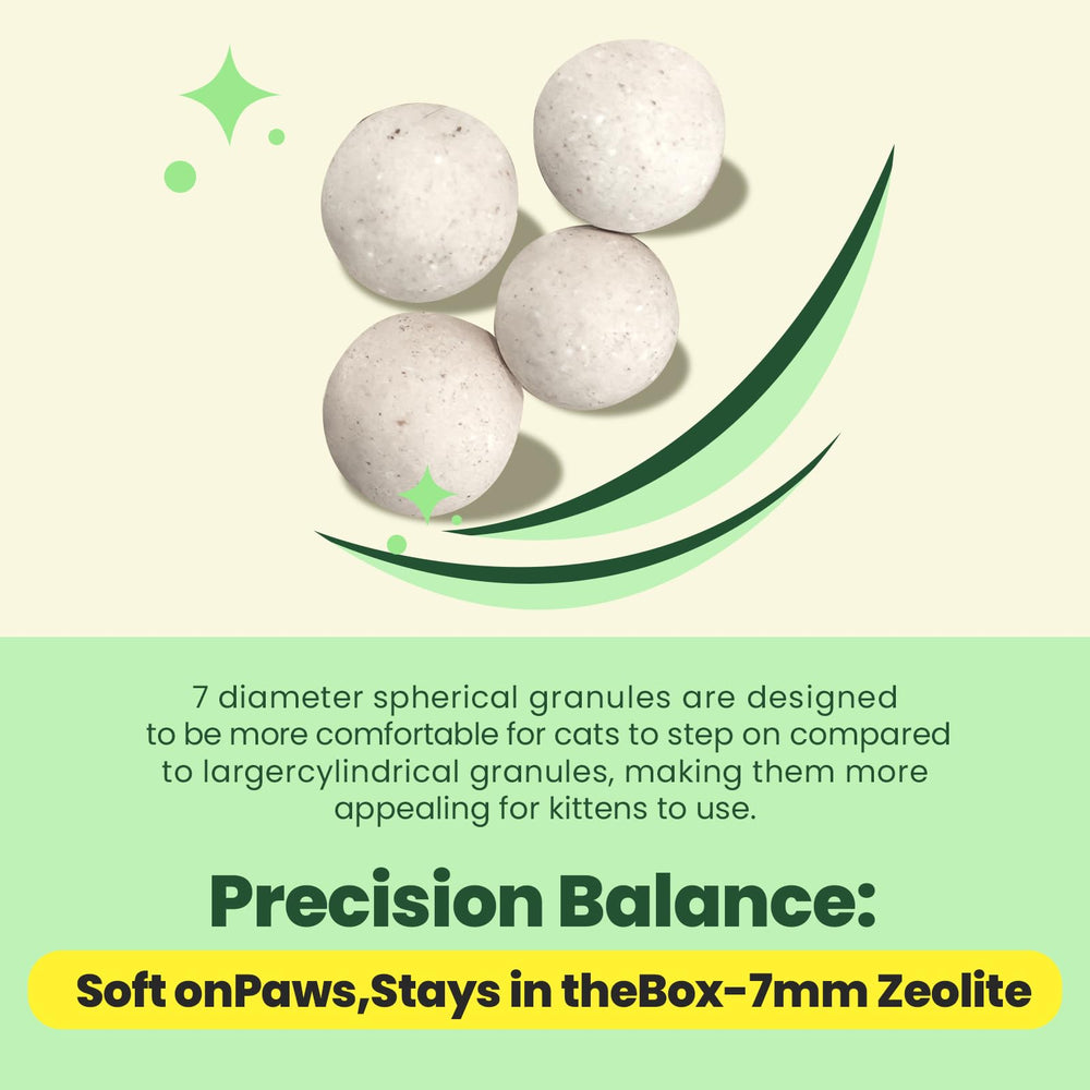 IMMCUTE pellets con zeolita mineral que neutraliza olores y mantiene el arenero fresco.
