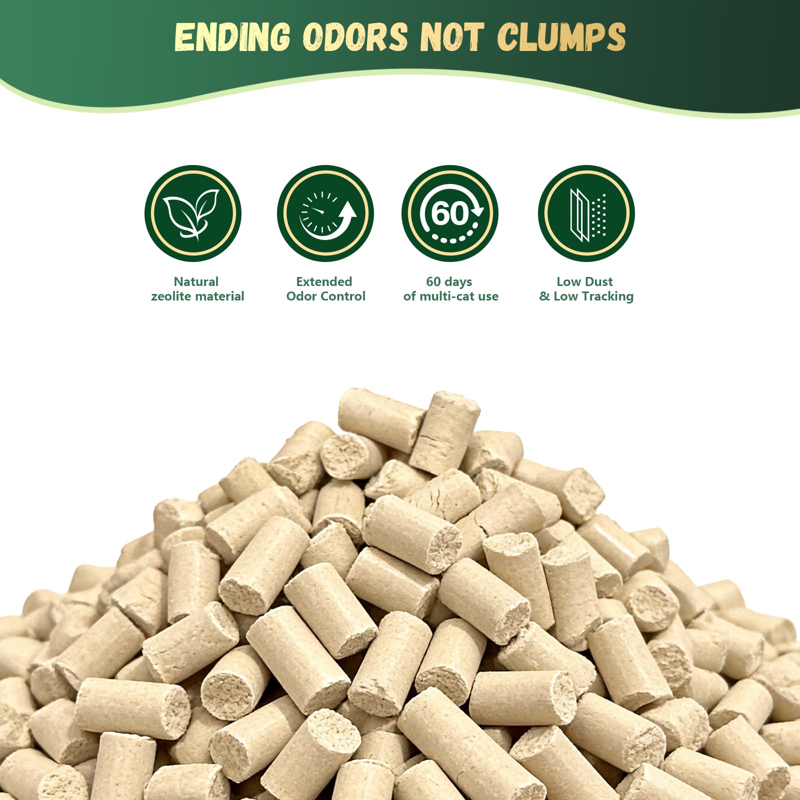 IMMCUTE pellets sin aroma para caja de arena de gatos