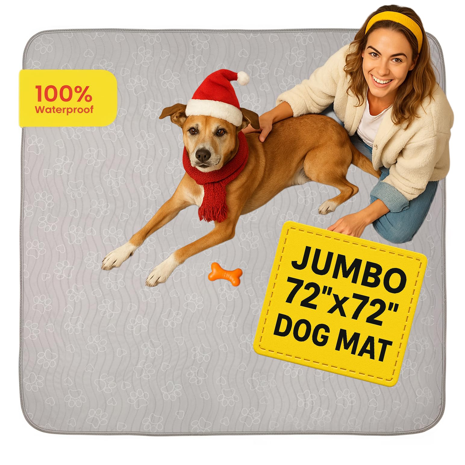 Almohadilla impermeable IMPROVIA 72 x 72 pulgadas protege el suelo durante juegos.