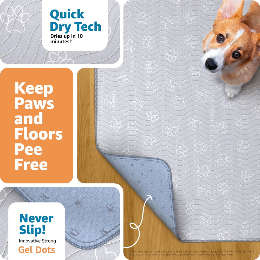 Protector de suelo IMPROVIA extragrande para perros evita derrames en interiores.