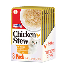 INABA guiso de pollo: ocho sobres para complementar la comida del gato