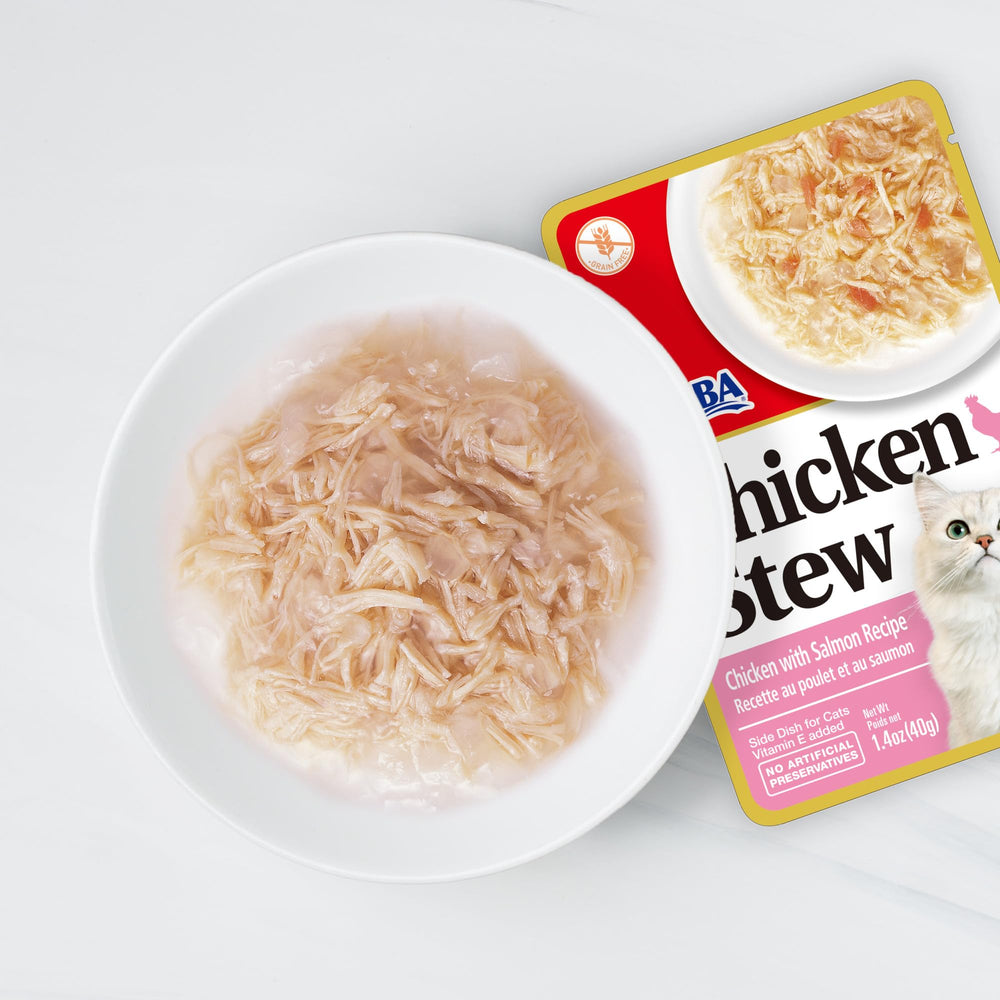 INABA guiso de pollo: trozos de pollo visibles en el estofado