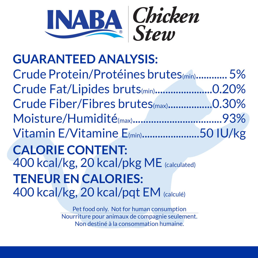 INABA guiso de pollo: vitamina E incluida para apoyo nutricional