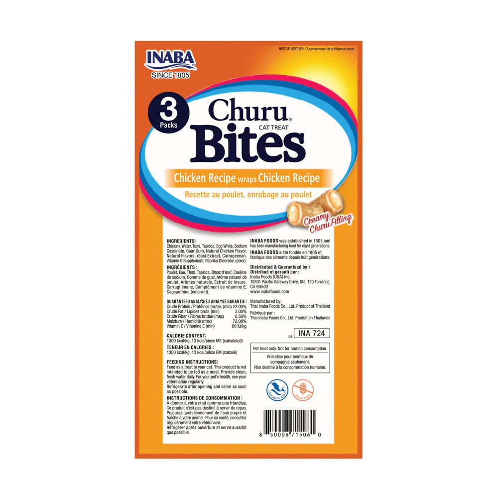 INABA Churu Bites, presentacion compacta para llevar a casa.
