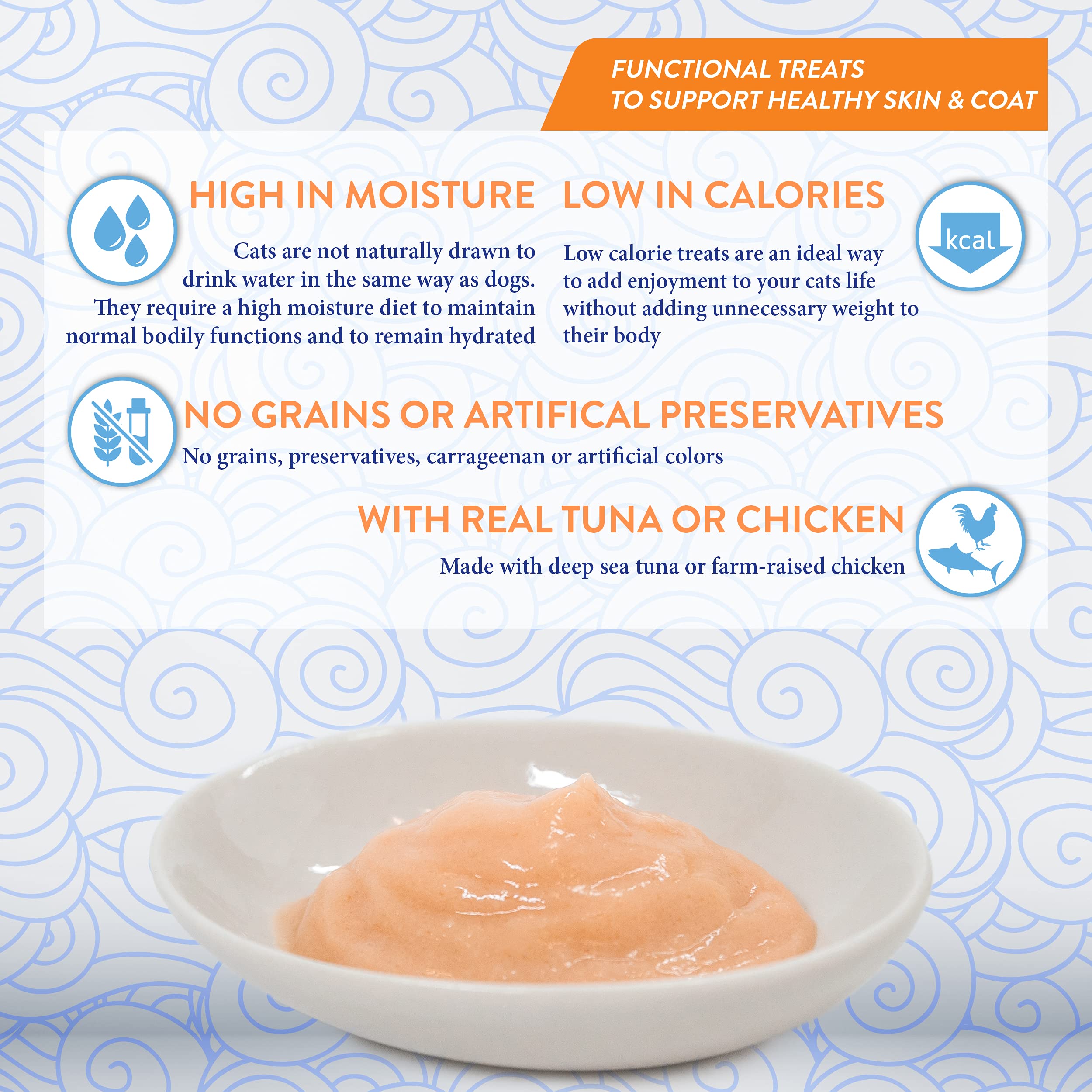 INABA Churu saveur thon savoureuse, source d'omega et taurine pour les moments de douceur.