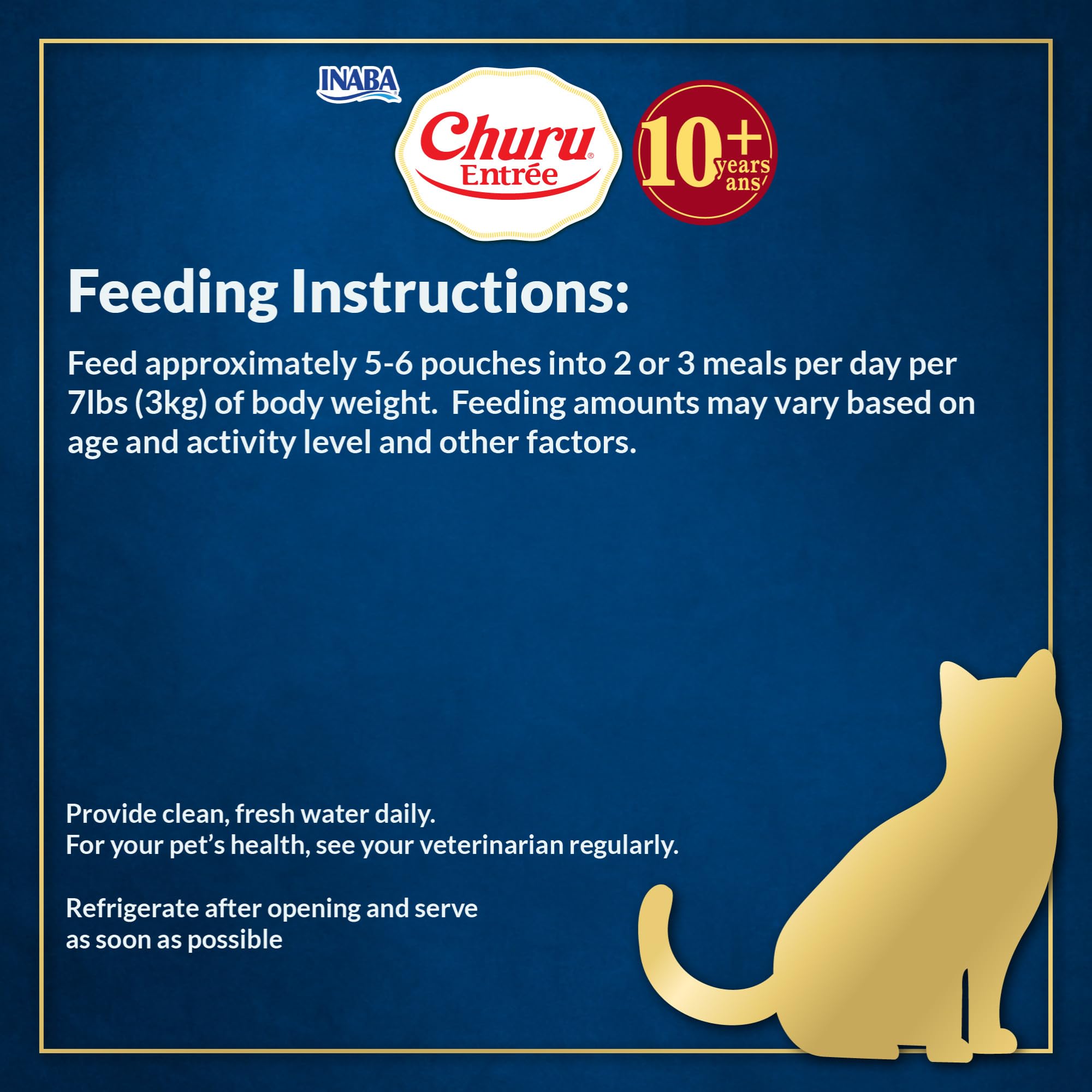 INABA Churu Entrée Estofado, pollo y atún, opciones sabrosas para gatos senior