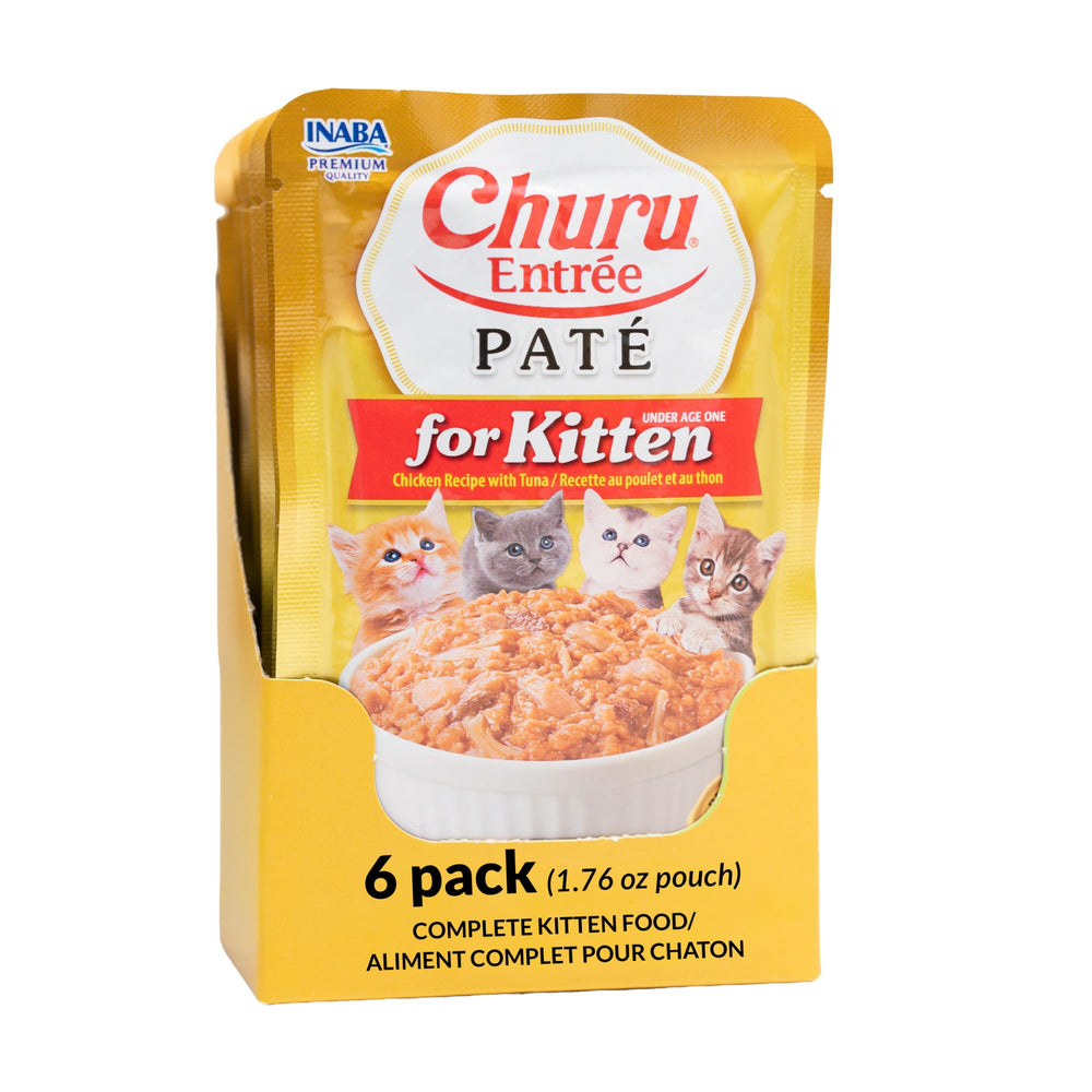 INABA Churu Entrée Paté para gatitos, textura suave para una comida agradable