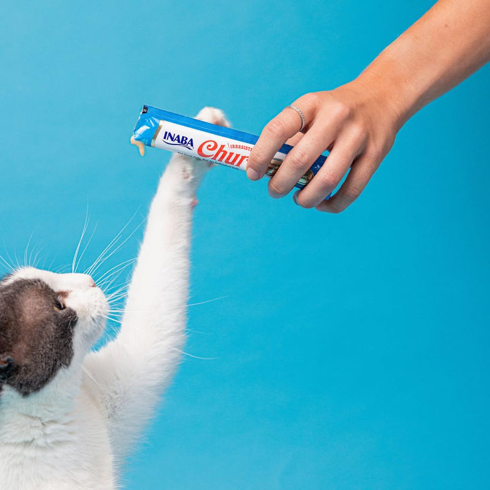 INABA Churu, alimentación a mano para interacción con tu gato.
