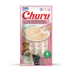 INABA Churu Gato, puré de atún con salmón en tubo, sabor delicioso para premiar.