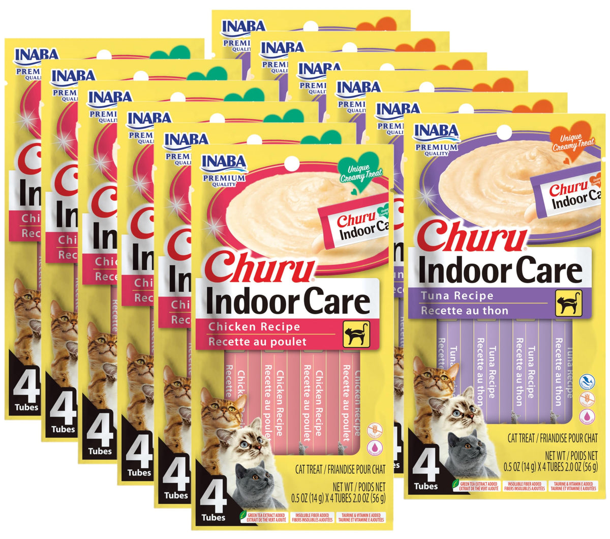 INABA Churu puré cremoso para cuidado interior de gatos, presentación en tubo